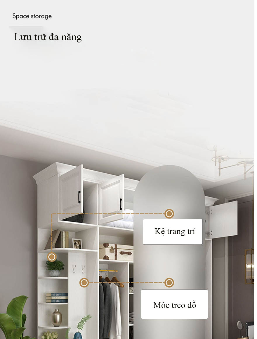 Mẫu tủ quần áo đẹp hiện đại