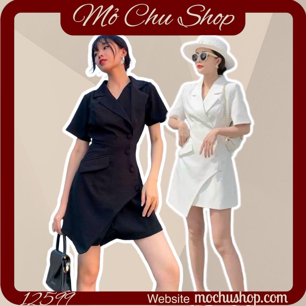 ĐẦM VEST TAY NGẮN VẠT CHÉO 12594