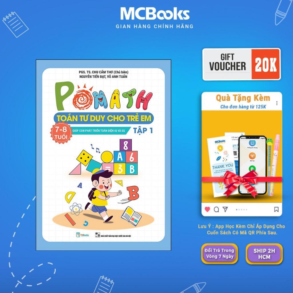 Sách - Pomath Toán Tư Duy Cho Trẻ Em 7 – 8 Tuổi - Combo 2 Tập - MCBooks