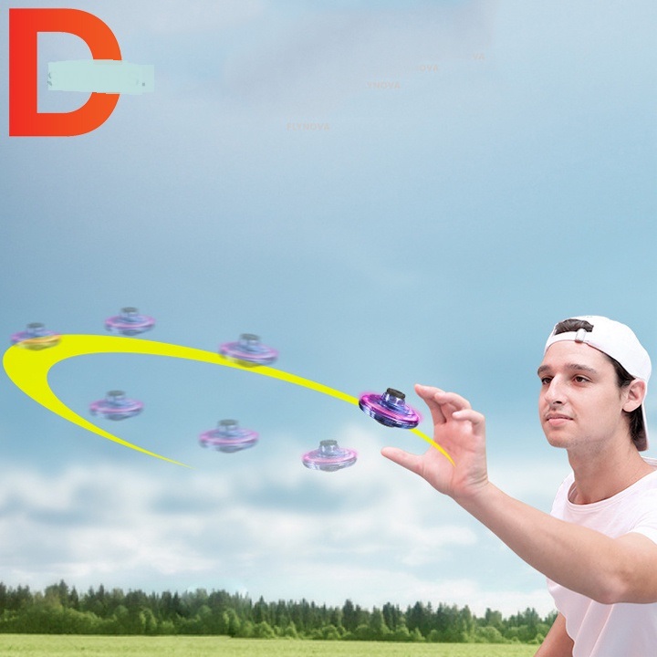 Đĩa Bay Ufo Pin Sạc Led 7 Màu Cảm Ứng Đa Chiều Tự Động Bay Về Quay Cực Mạnh