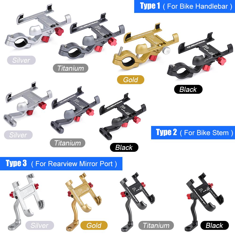 Giá đỡ điện thoại cho xe đạp xe máy Promend Bike STEM hợp kim nhôm xoay 360 ° MTB