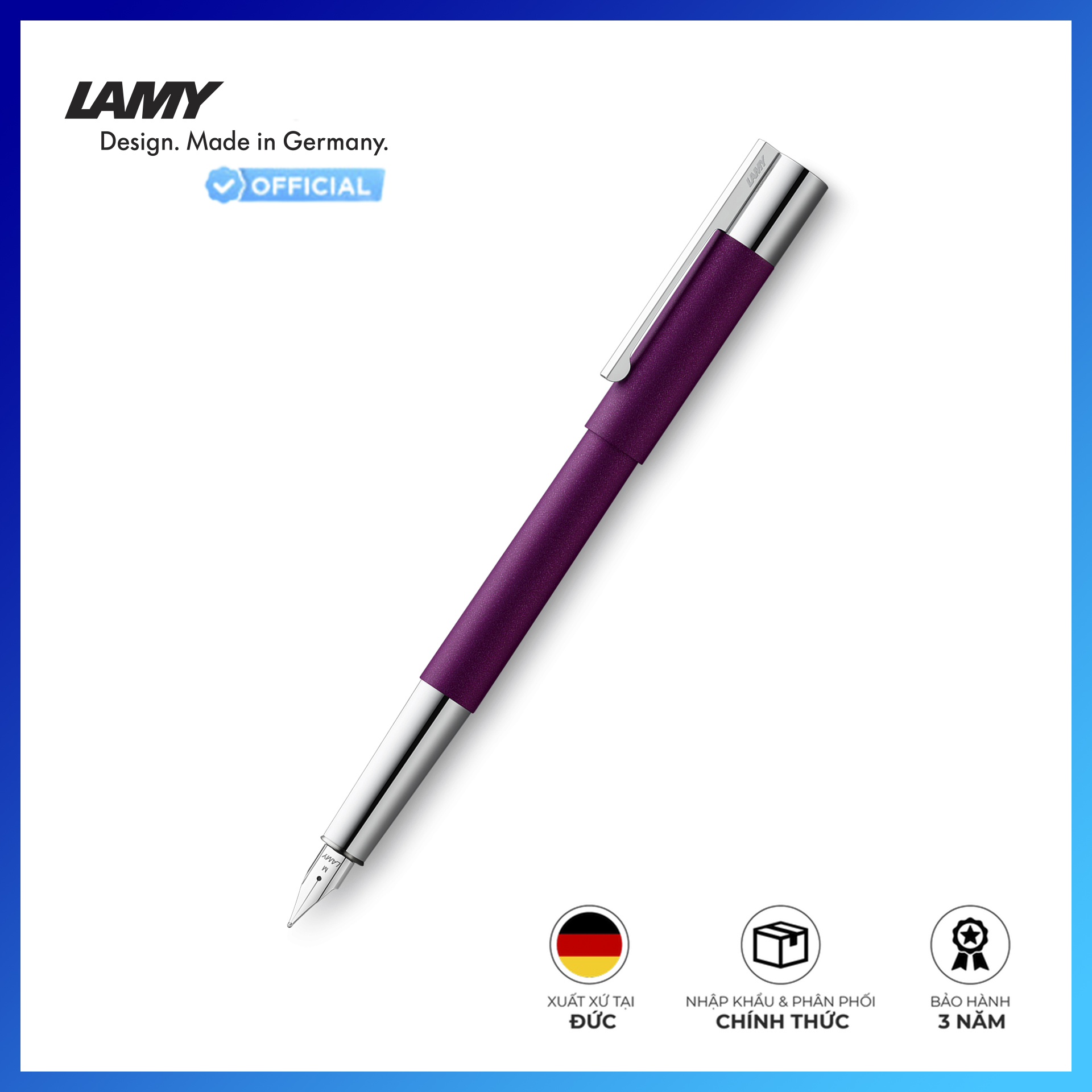 Bút Máy Lamy Scala Dark Violet 079 - Ngòi F - 4034019