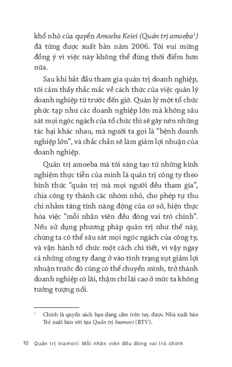 Quản Trị Inamori - Mỗi Nhân Viên Đều Đóng Vai Trò Chính _TRE