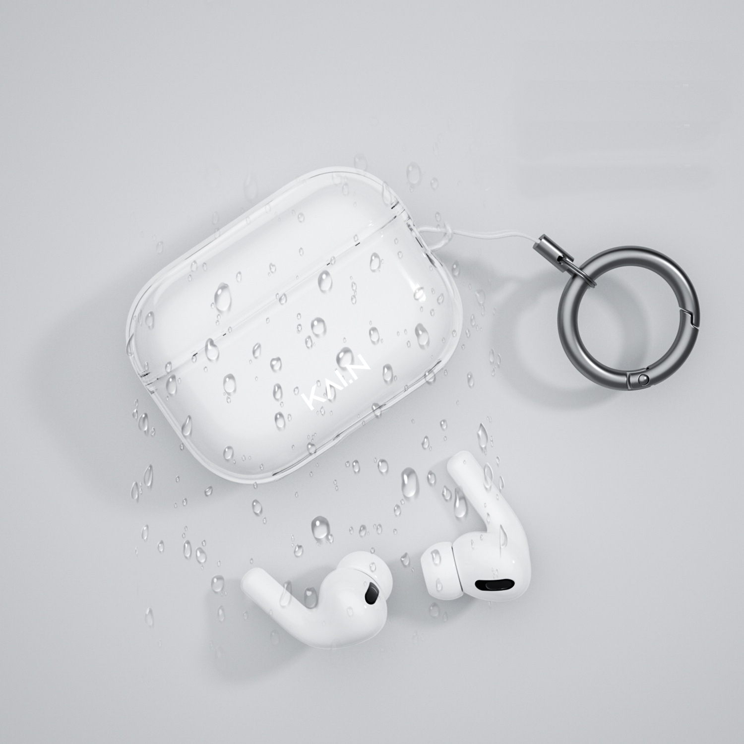 Case Ốp Cho Airpods PRO 2 Kai.N Ultra Clear Trong Suốt Kèm Móc Treo_ Hàng chính hãng