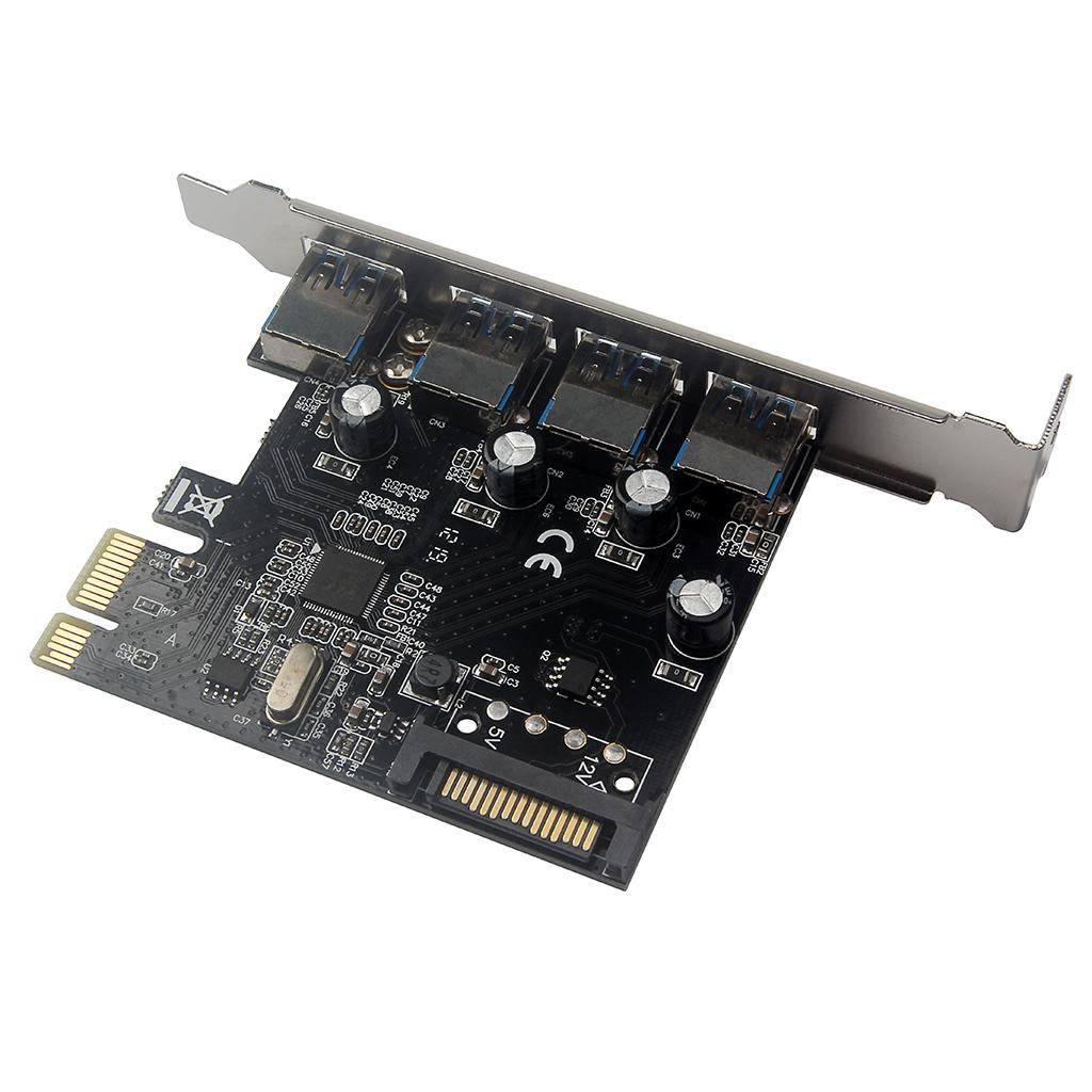 Hình ảnh 4 Ports PCIE to USB 3.0 Expansion Card - Interface USB 3.0 4-Port  Card