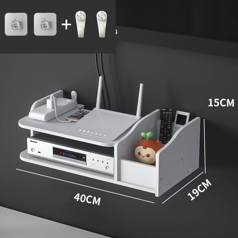 KỆ wifi TỦ để router đầu thu treo tường KX33 bằng ván PVC màu trắng phong cách hiện đại sang trọng ĐẦY DỦ PHỤ KIỆN TREO