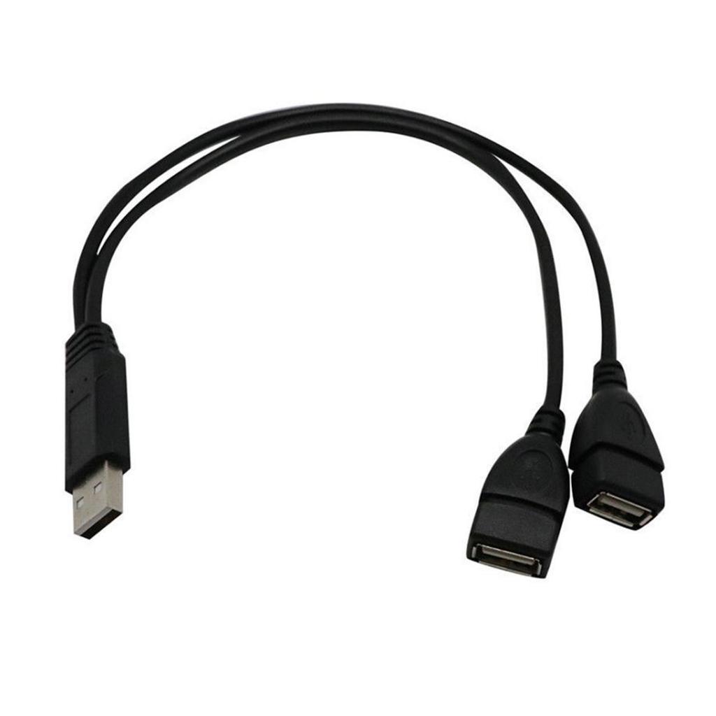 USB 2.0 A Male To 2 Dual USB Female Y Splitter Hub Power Cable