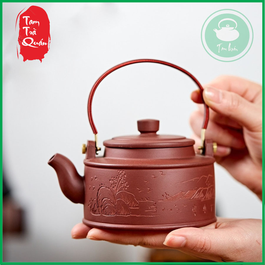 Ấm trà tử sa đề lương Nghi Hưng 300ml