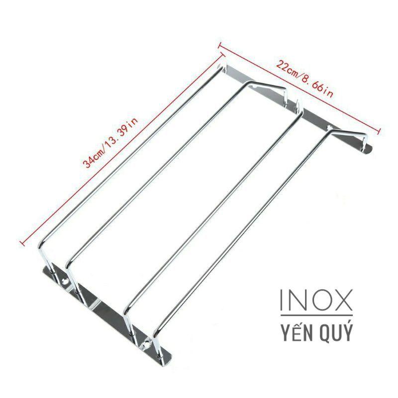 GIÁ TREO LY 2 HÀNG SÂU 34 MẠ BÓNG ĐẸP