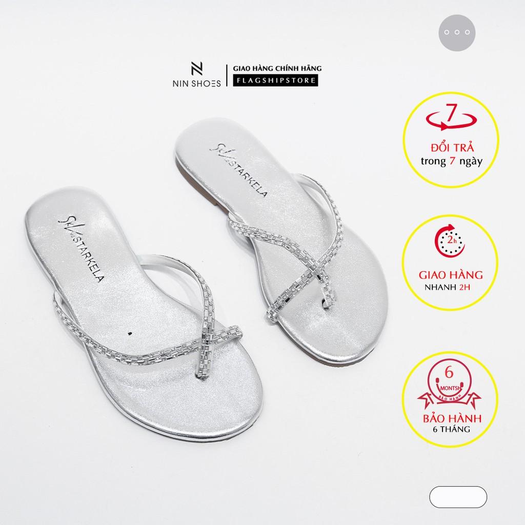 Dép xỏ ngón nữ Nin shoes - Dép đi biển xỏ ngón đế bệt siêu xinh