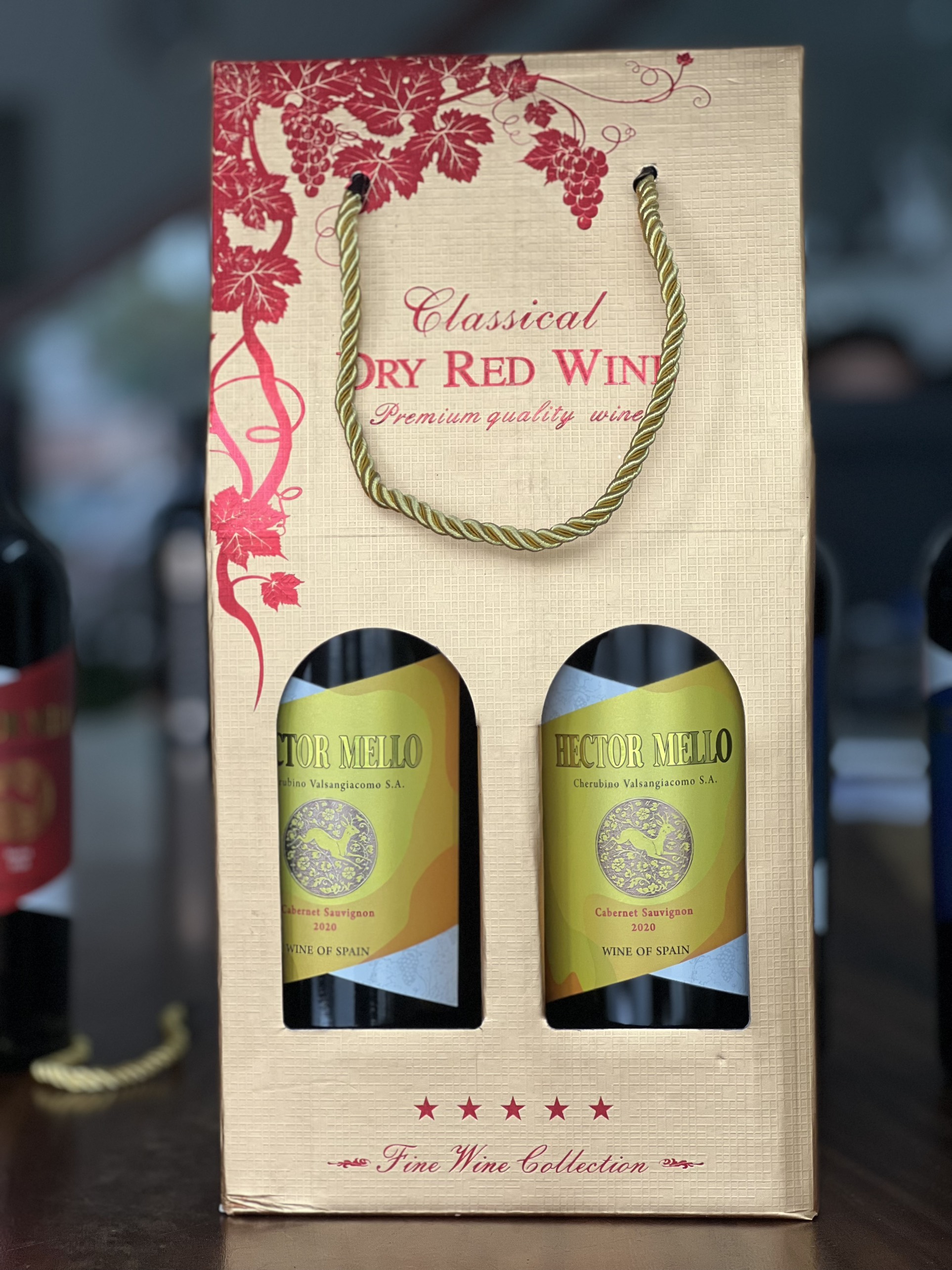 Set hộp 2 chai Vang Tây Ban Nha HECTOR MELLO