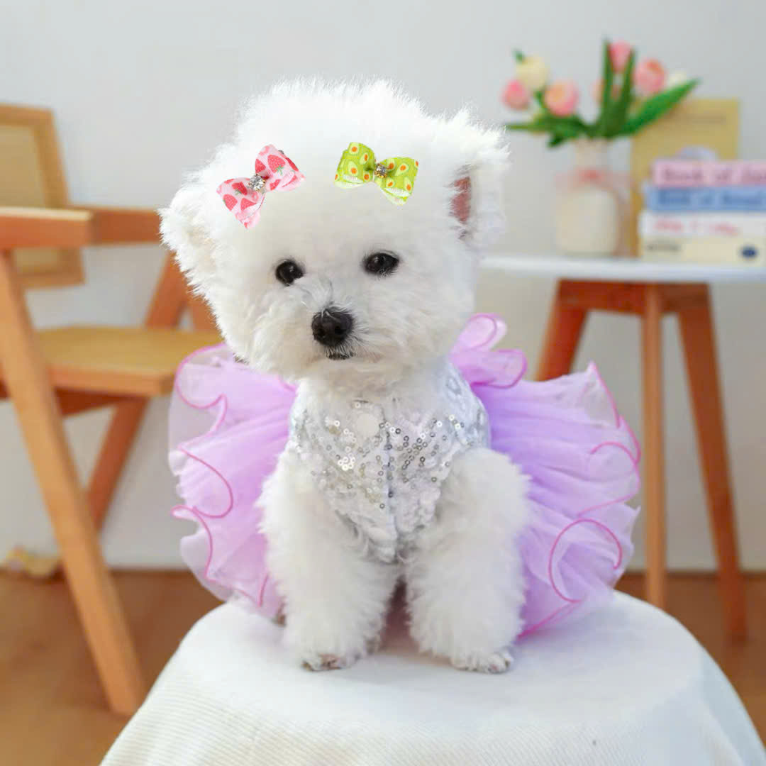 NƠ KẸP TÓC SANG TRỌNG NHIỀU MÀU DỄ THƯƠNG MÃ 17 XINH XẮN CHO THÚ CƯNG CHÓ MÈO