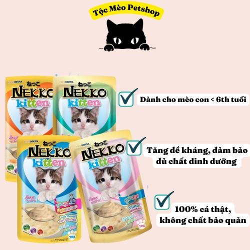 ( Hàng Thái Lan) Thức ăn  PATE/XỐT dinh dưỡng NEKKO-dành cho mèo con