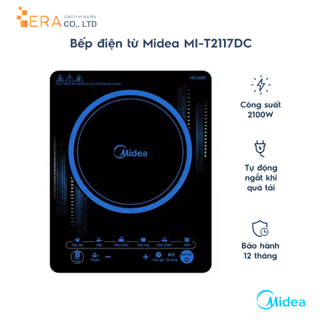 Bếp Điện Từ Midea MI-T2117DC - Hàng Chính Hãng
