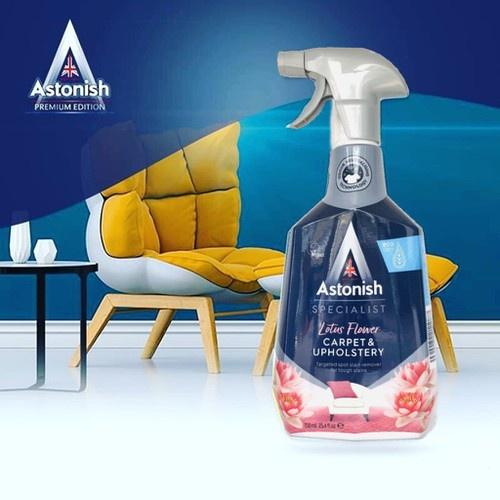 Bình xịt tẩy ni thảm Astonish C6720 750ml chuyên làm sạch cực mạnh các vết bẩn từ bên trong sợi nỉ ghế sofa phòng khách, gối nỉ, ghế nỉ ô tô