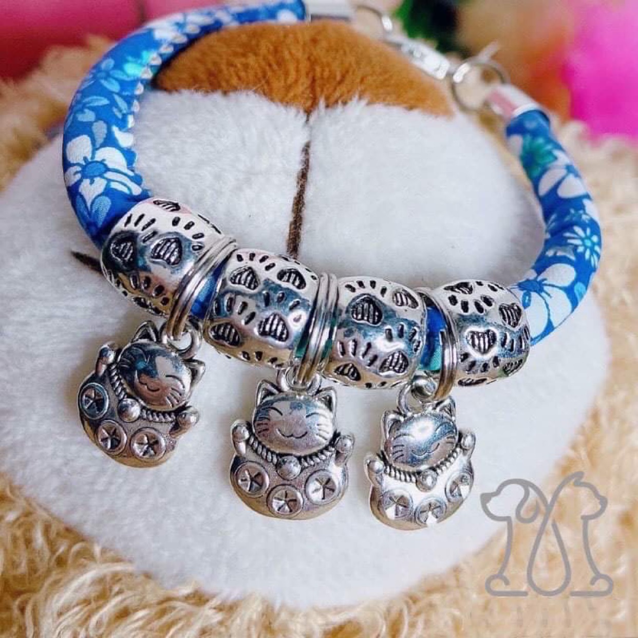 Vòng cổ thổ cẩm cho chó mèo thú cưng