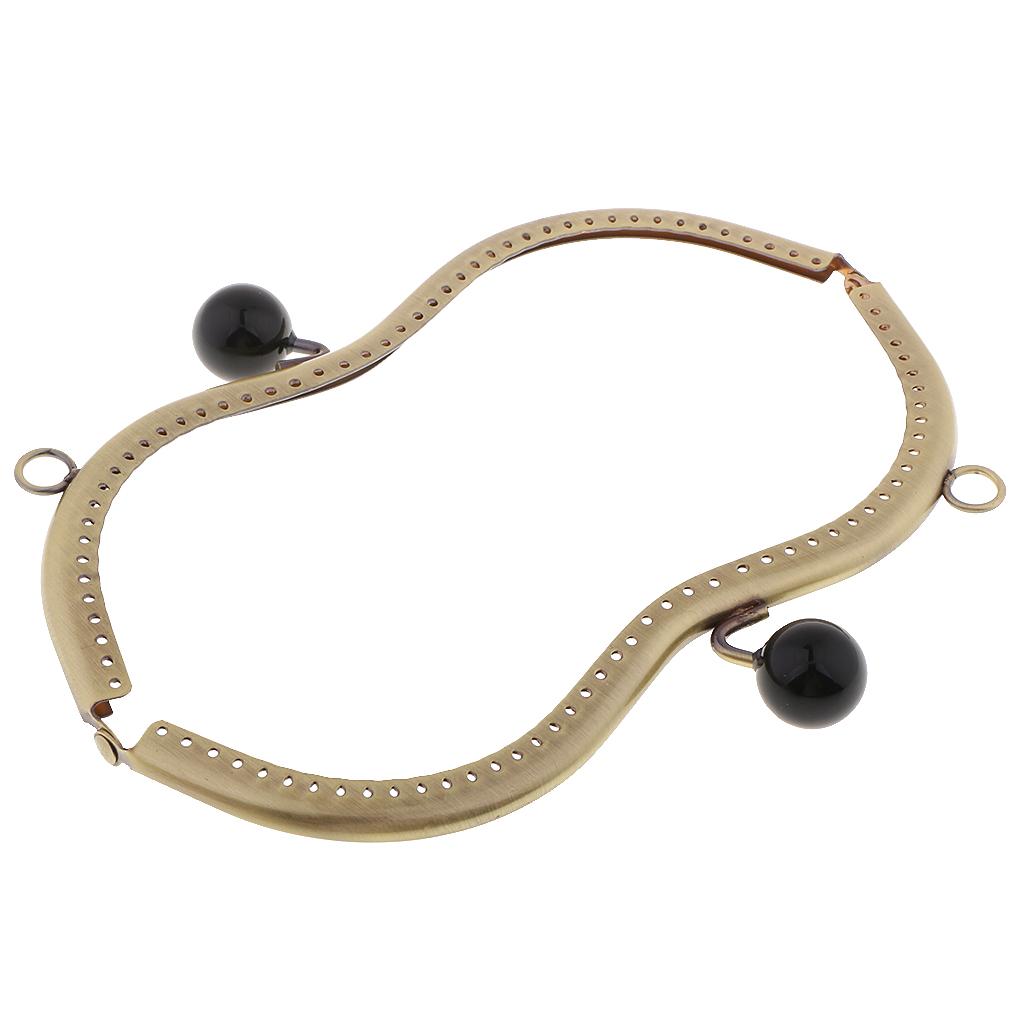 2 Chiếc Retro Kim Loại Ví Clutch Cầm Tay DIY Túi Thủ Công Khung Móc Cài Khóa