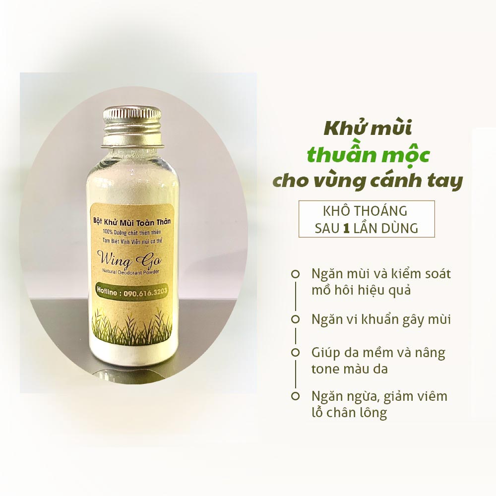 Bột khử mùi HÔI NÁCH Toàn Thân - Hết hôi nách sạch hôi chân