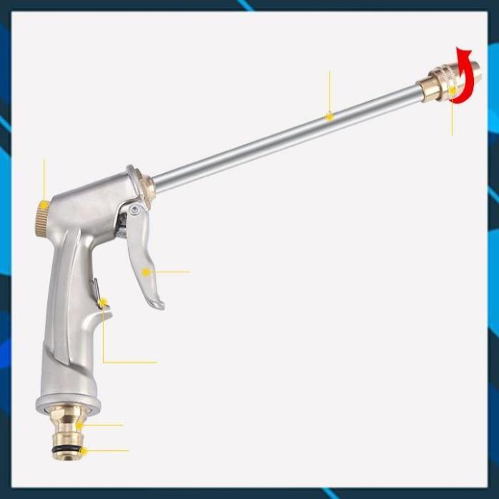 Vòi Xịt️ Bộ dây vòi xịt nước rửa xe, tưới cây ,tăng áp 3 lần,loại 15m 206701-2 đầu đồng,cút,nối đen