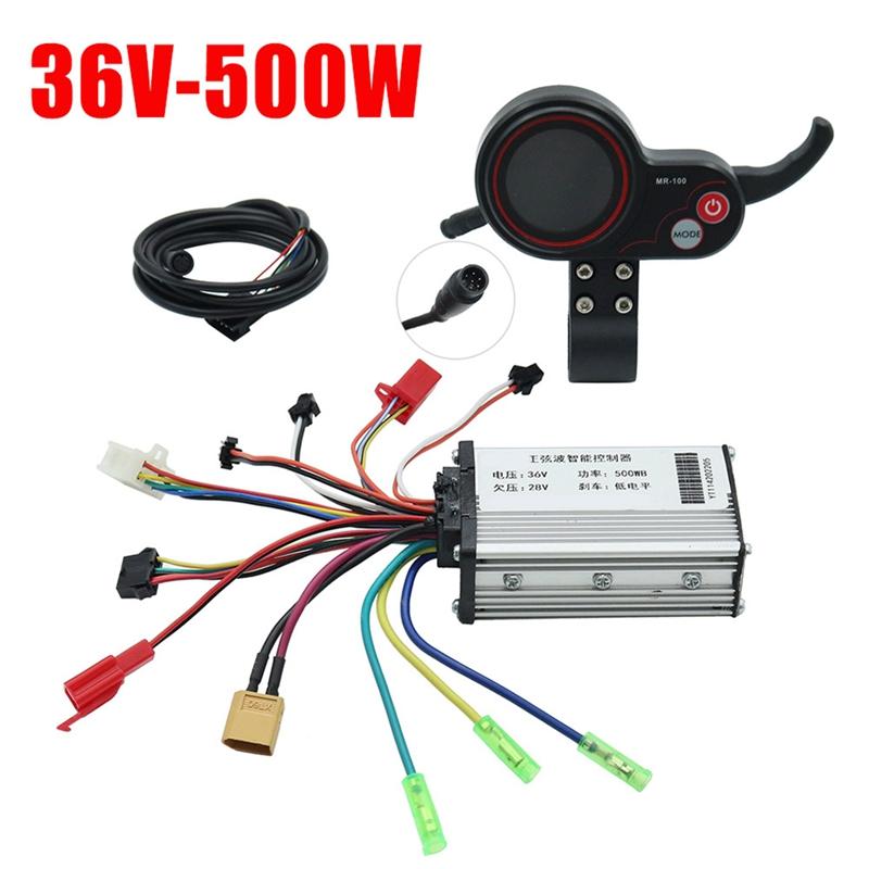 Bộ điều khiển 36V 500W MR-100 LCD Display Dashboard Dashboard cho Kugoo M4 Phụ kiện xe tay ga điện Color: 36V