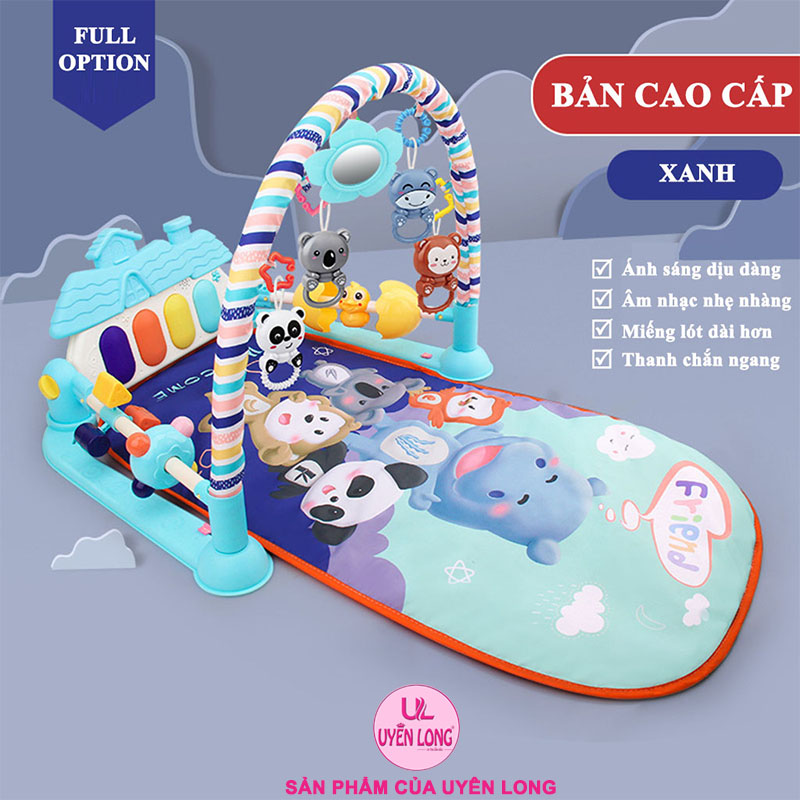 Thảm Nhạc Nằm Chơi Cho Bé Mẫu Mới Cao Cấp, Có Bàn Nhạc Đèn Piano Nhấp Nháy, Bé Rất Thích Thú