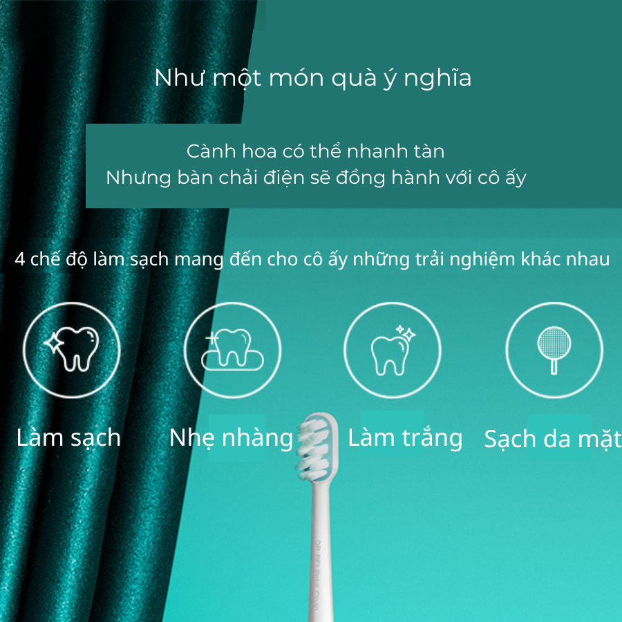 Bàn Chải Điện Dr Bei E5 Rung Sonic Làm Trắng Răng  Massage Rửa Mặt