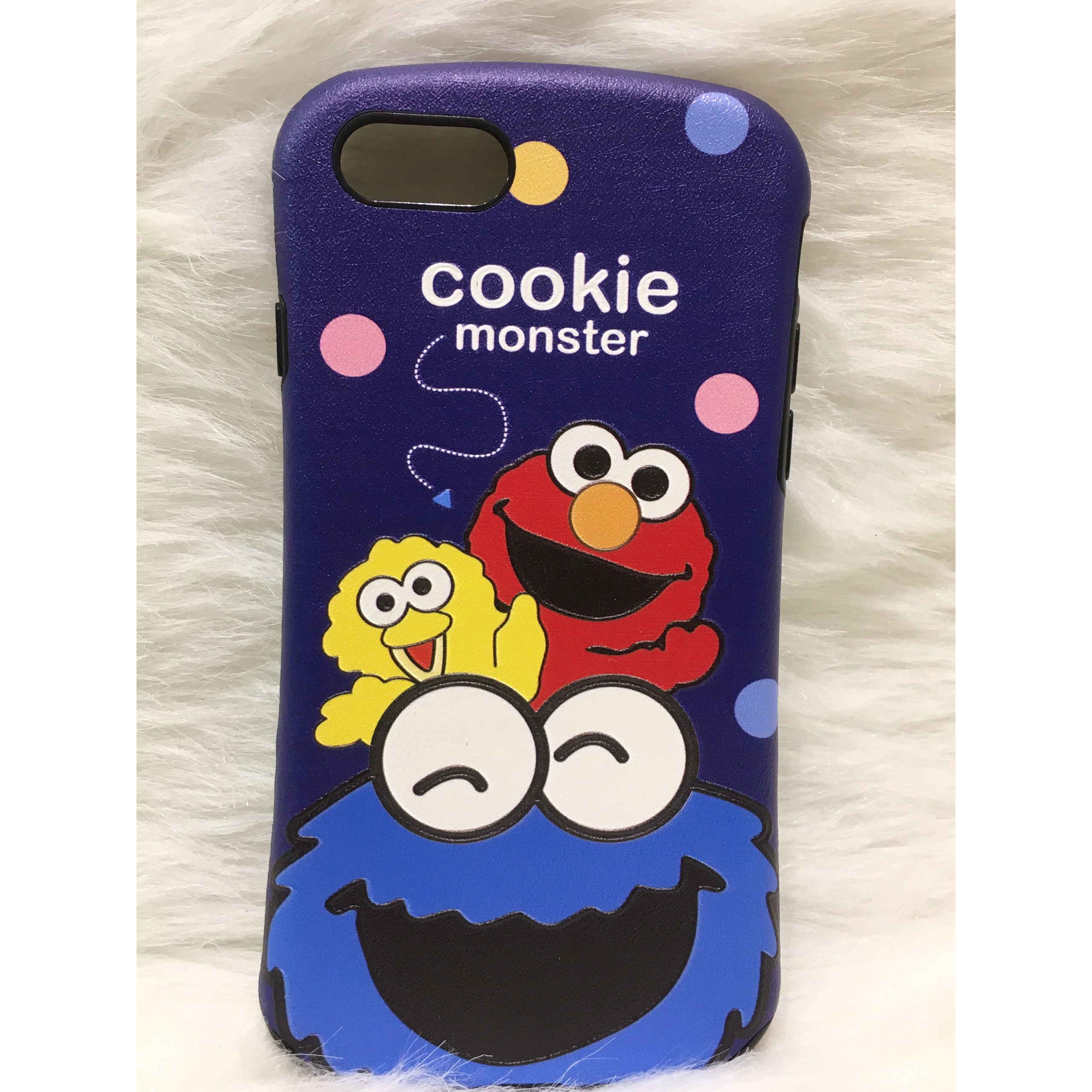 Ốp điện thoại bao rám kute hình Cookie monster cho Iphone 7/8 (cam kết sản phẩm y hình ảnh)