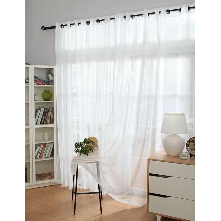 Rèm voan trắng lụa tinh khiết, rèm cửa sổ Loại 1, vải treo tường trang trí decor phòng ngủ