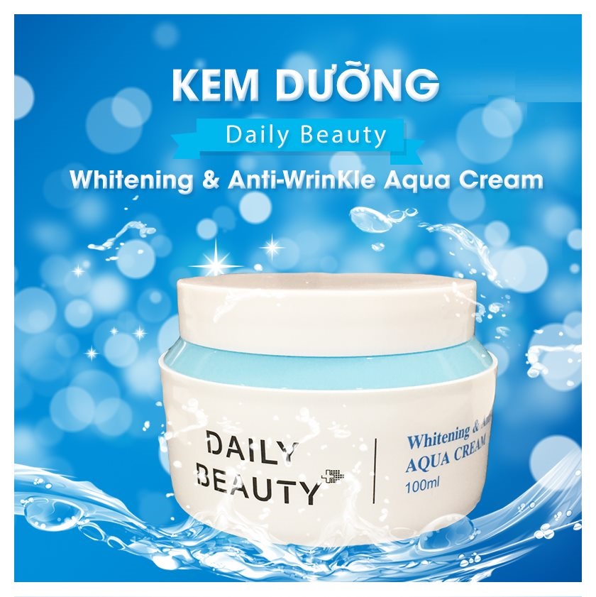 Combo 7 hộp Kem dưỡng Daily Beauty Intensive Anti-WrinKle Aqua Cream sản phẩm cấp nước cho da dầu nhập khẩu chính ngạch Hàn Quốc