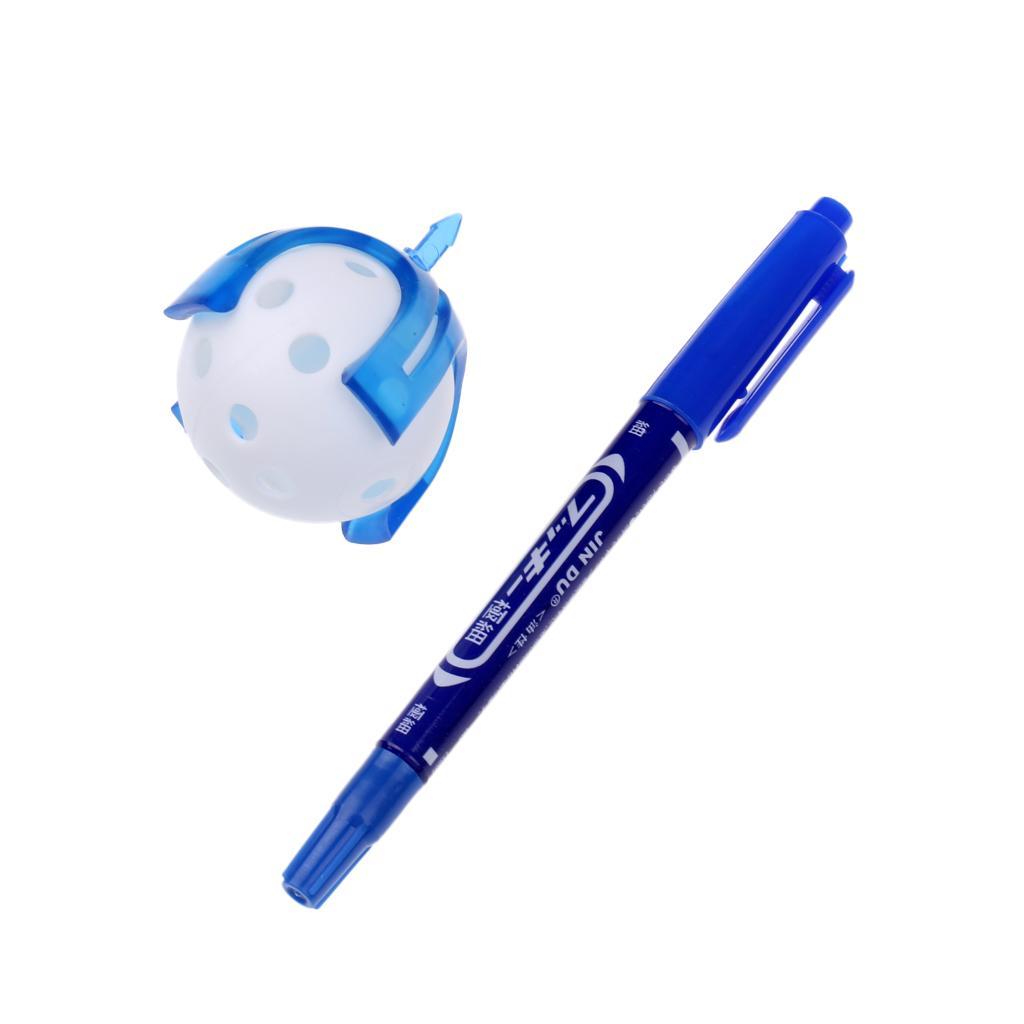Golf Ball Alignment Marker with Pen and Ball Plus Sturdy Magnetic Smiling Face Visor Clip Golf Ball Marker