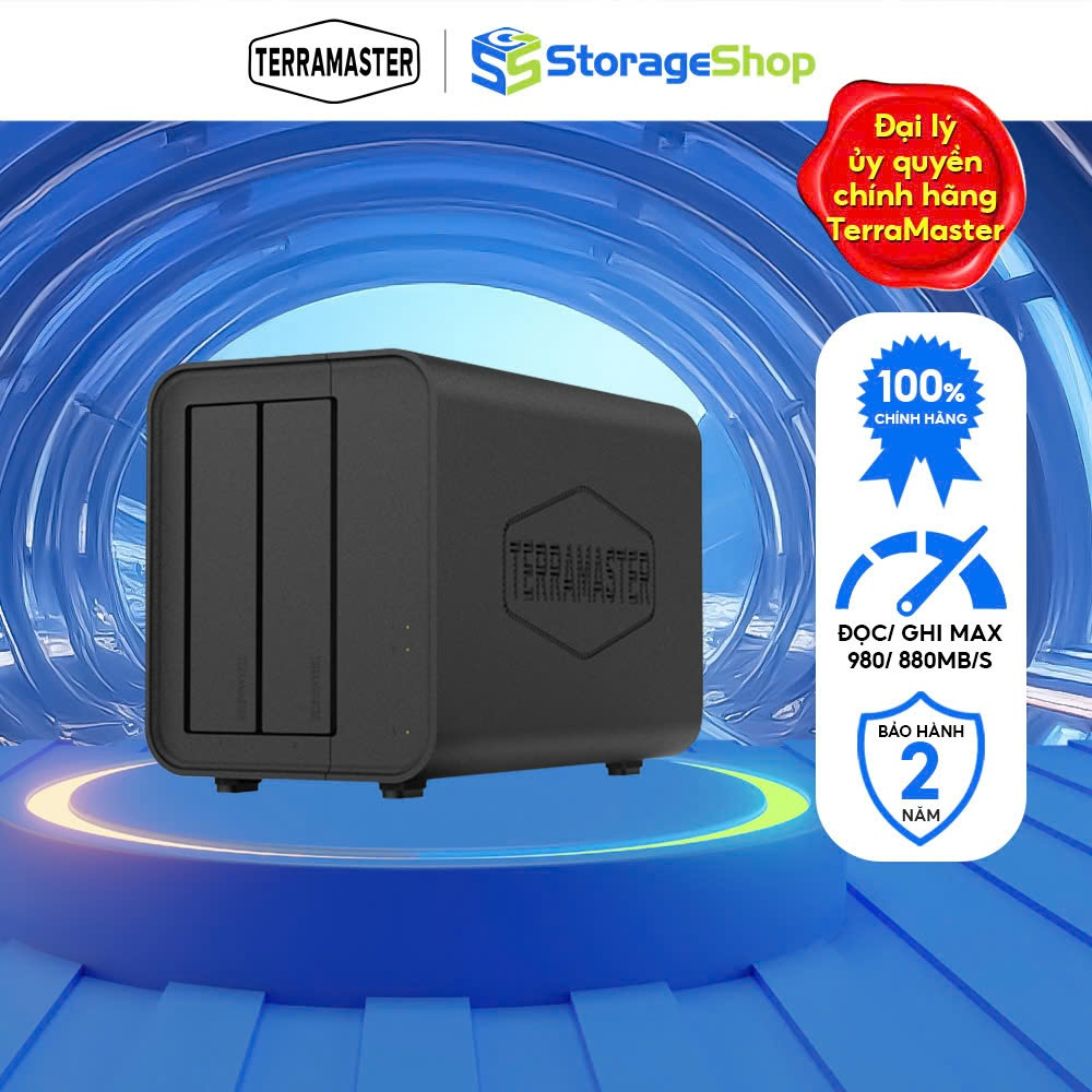 Thiết bị lưu trữ DAS TerraMaster D5 Hybrid (2-bay + 3 slot SSD M.2) Hàng Chính Hãng - Storage Shop