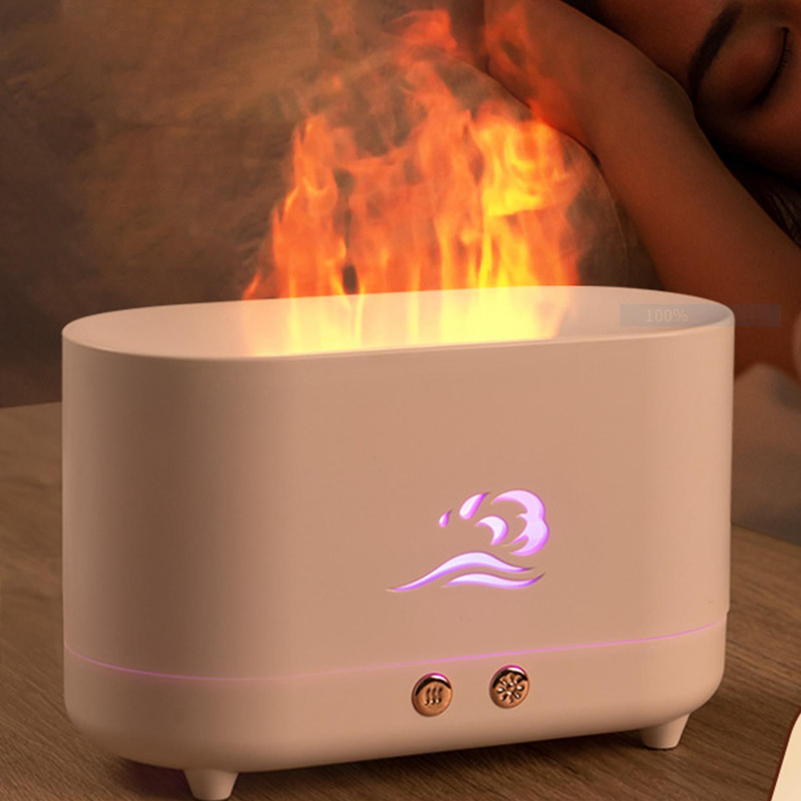 Flame Humidifier  Diffuser USB Powered Quiet for Office Bedroom Home