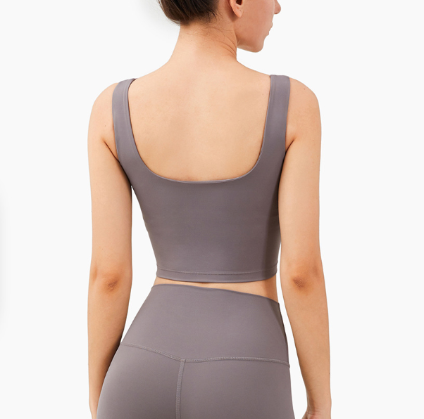 NCLAGEN Thể Thao Áo Vest Nữ Sâu Chữ U Lưng Push-Up Yoga Bra Tập Gym Tập Thể Gợi Cảm Chạy Crop Top Xe Tăng dây Đồng Màu Tập Thể Dục Hàng Đầu