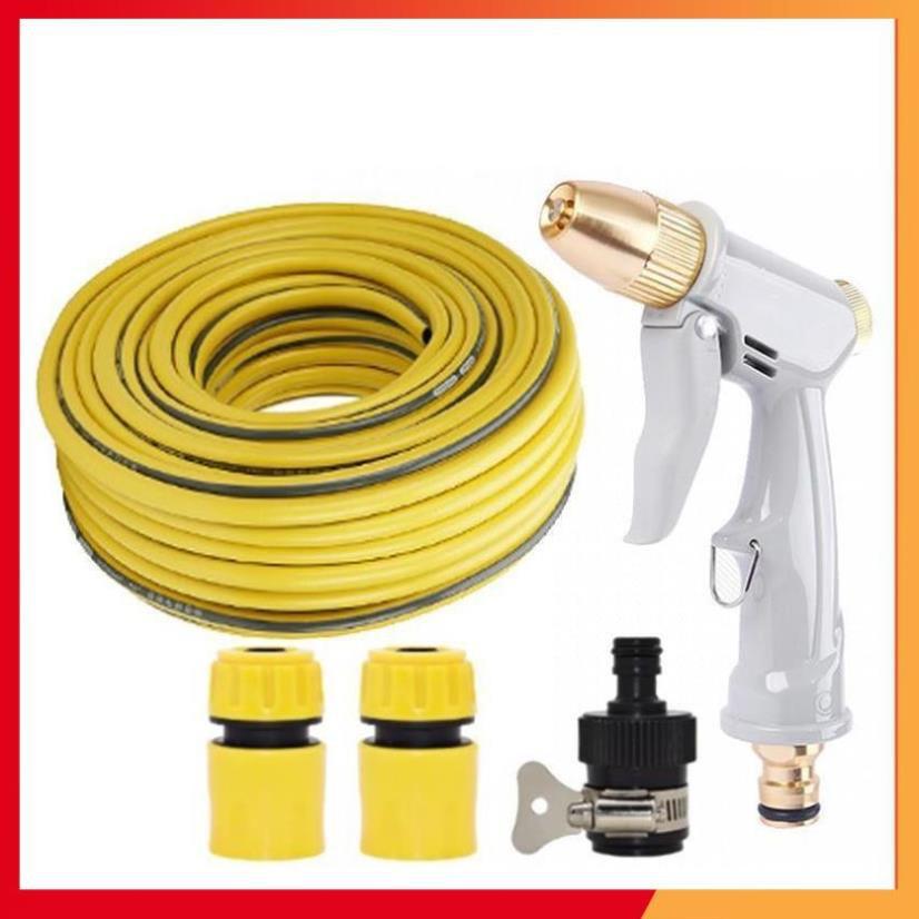 Bộ dây vòi xịt nước rửa xe, tưới cây tăng áp 3 lần, loại 15m 206846