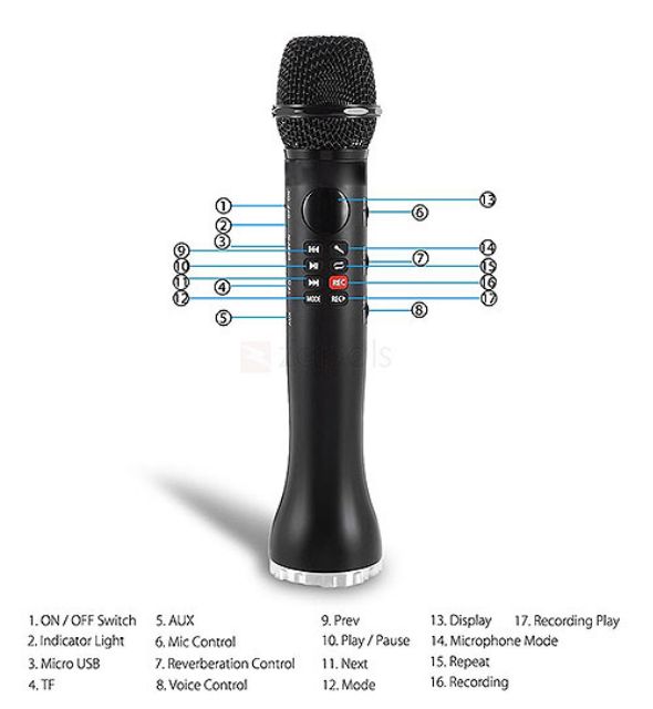 Micro Karaoke Bluetooth L-598 ( Hàng Chính Hãng)