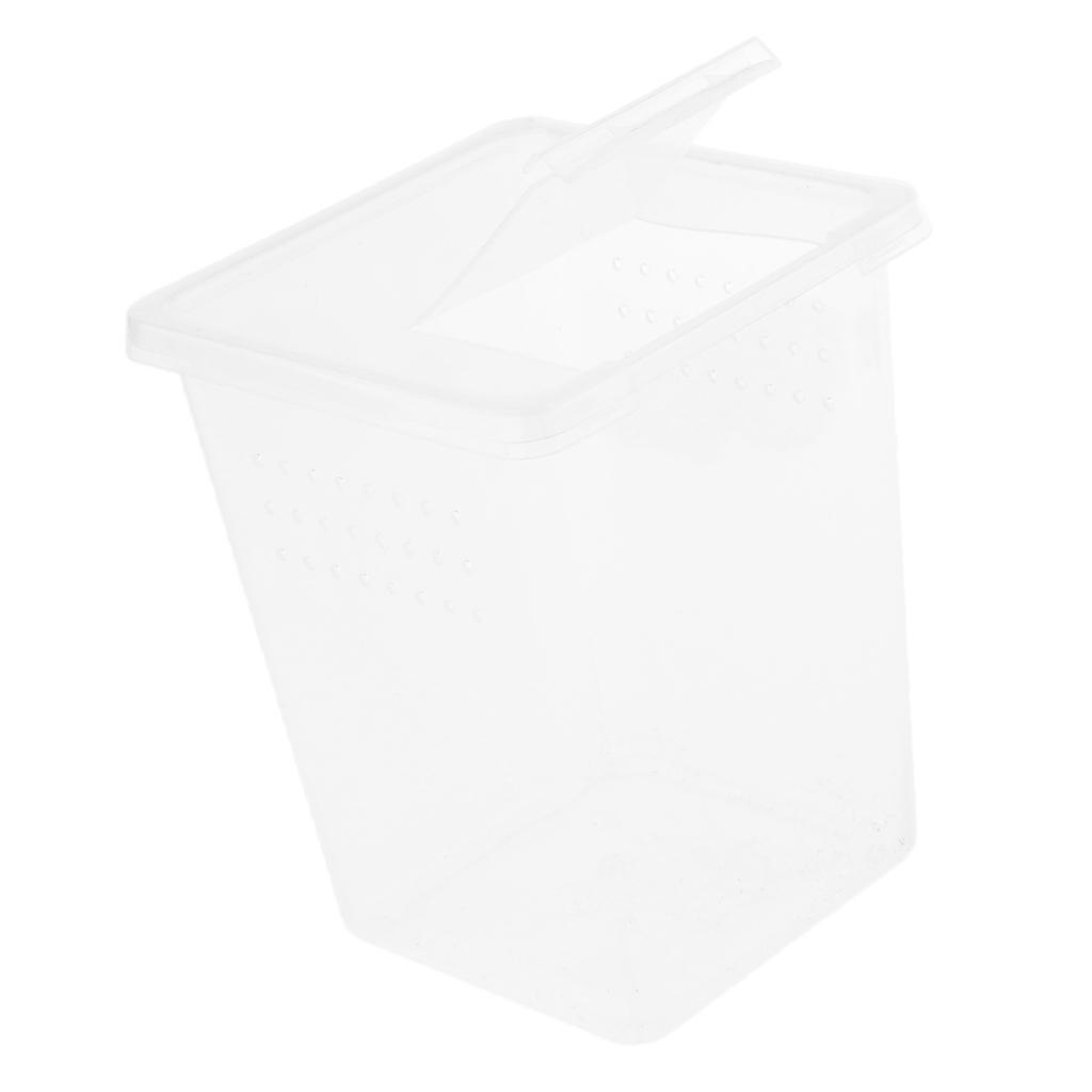 2x Clear Plastic Insect Spider Habitat Feeding Box Cage Container 3x3x4 inch