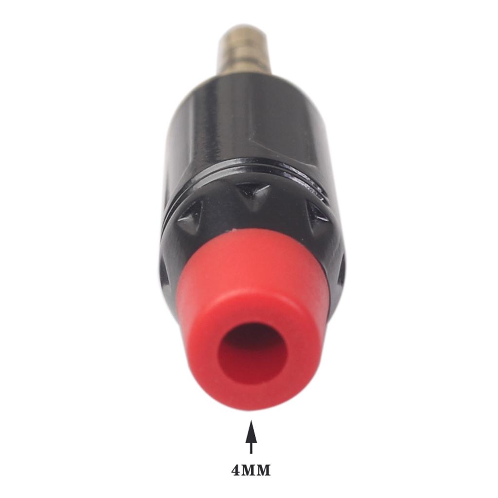 2Pcs Alloy 3.5mm Gold Plated Plug Connector Audio Stereo For Cable DIY Accs