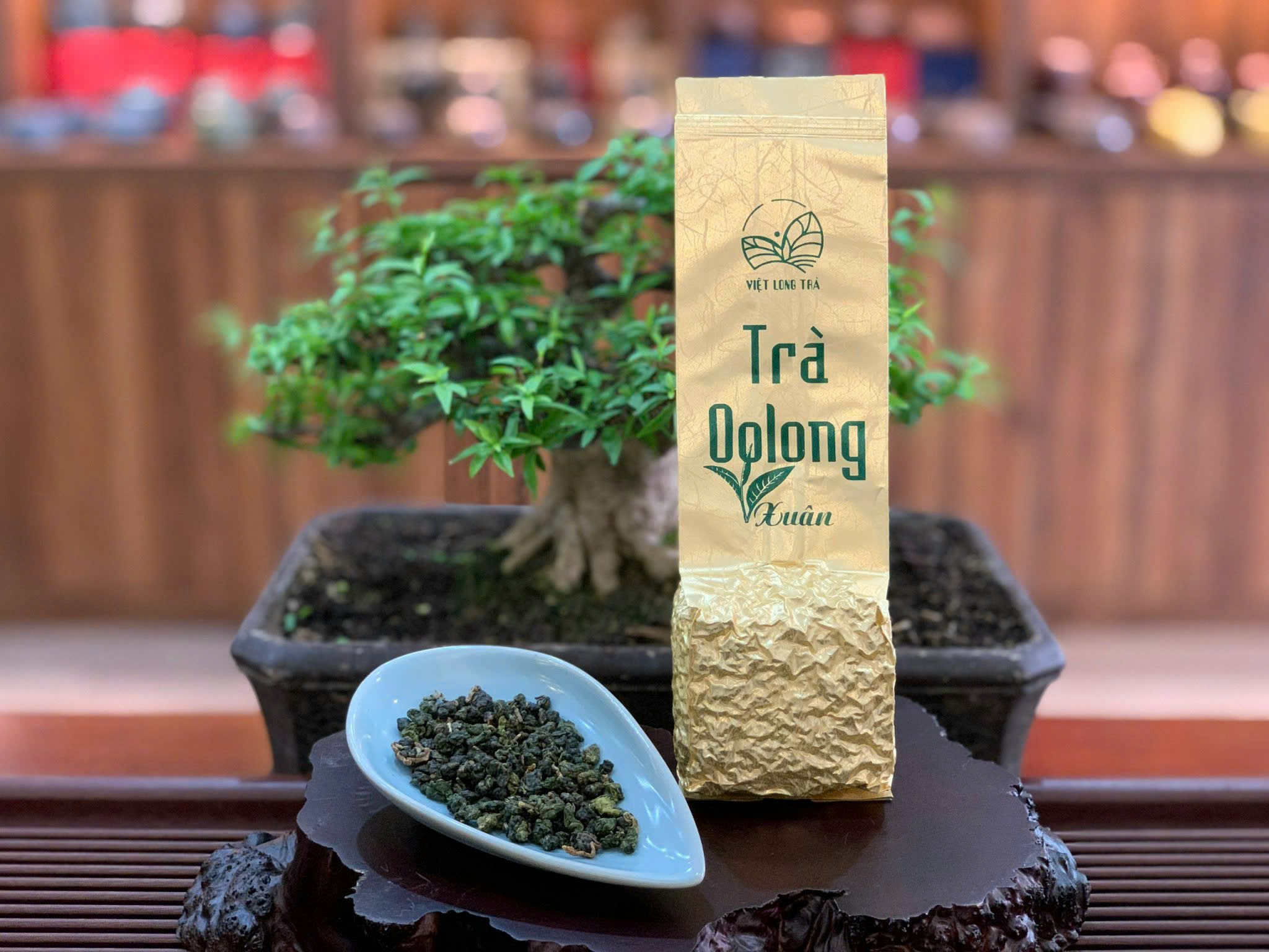 TRÀ OOLONG THUẦN VỤ XUÂN - TRÀ HỖ TRỢ TIÊU HOÁ - ĐẸP DA - ORGANIC OOLONG TEA