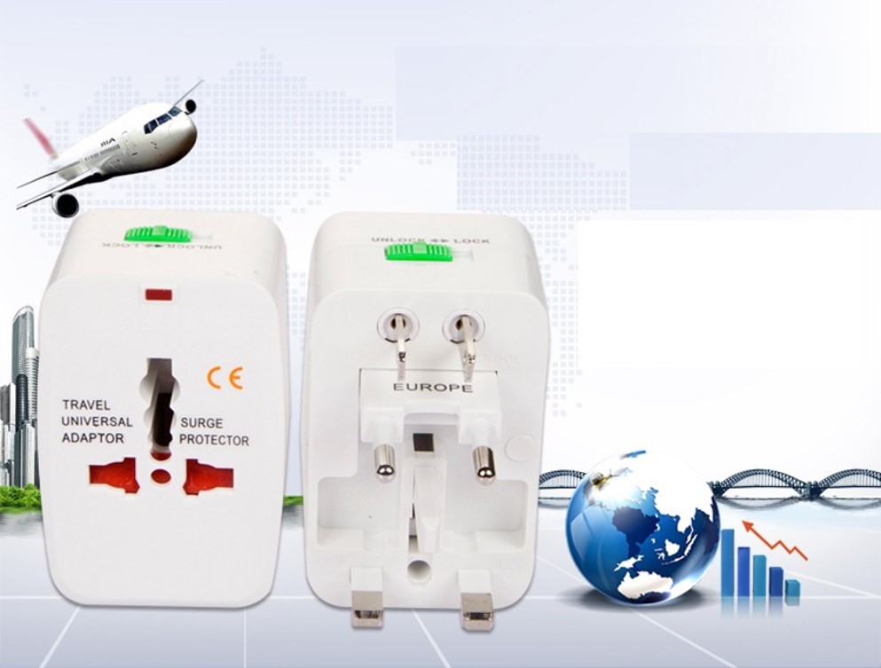 Ổ cắm điện Du lịch, ổ cắm điện đa năng Lỗ cắm chuẩn quốc tế, thích hợp mọi chân cắm TV01