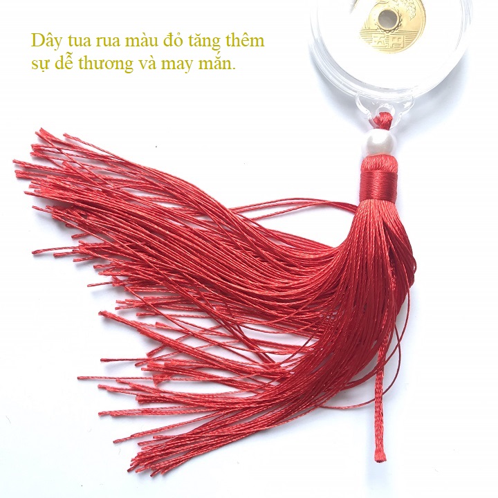 Dây treo như ý đồng xu 5 Yên Nhật, được bện bằng dây đỏ, có kết bình an, đem lại may mắn, thu hút tài lộc - TMT Collection - SP001142