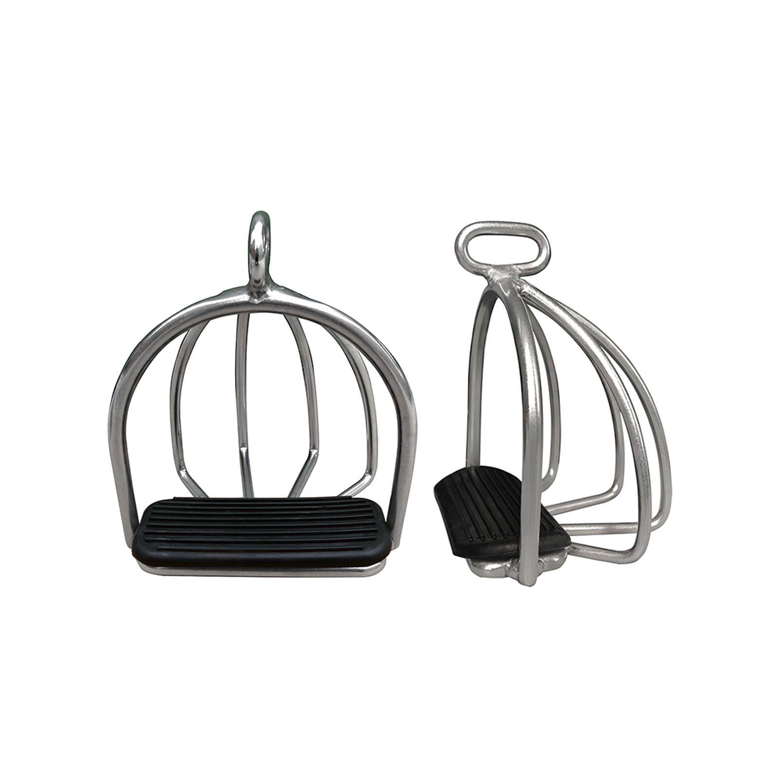 2Pcs Cage Horse Riding Stirrups Lightweight Equestrian Sports for Horse Riding Adults Accessories