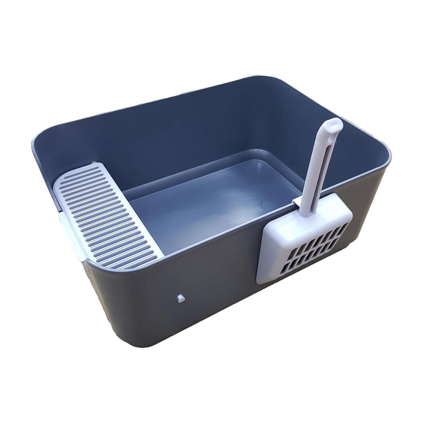 Pets Litter Tray Litter Pan Kitten Splashproof Cage Open Litter Box