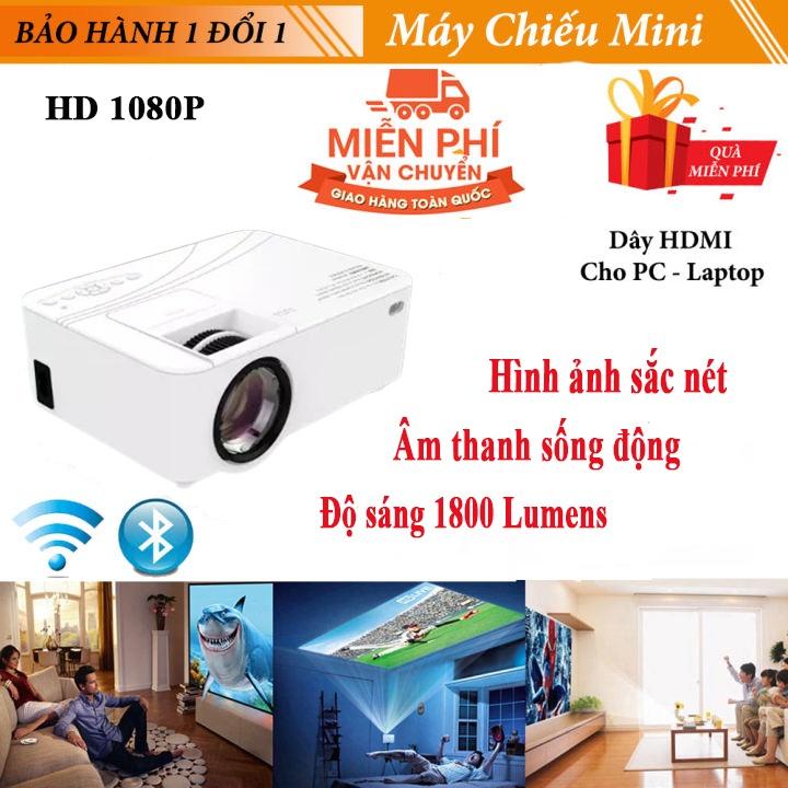 Máy chiếu Mini, Máy chiếu thông minh KAW K435 đa chức năng. Kết nối trực tiếp điện thoại bằng wifi ,Siêu nét - 1 ĐỔI 1