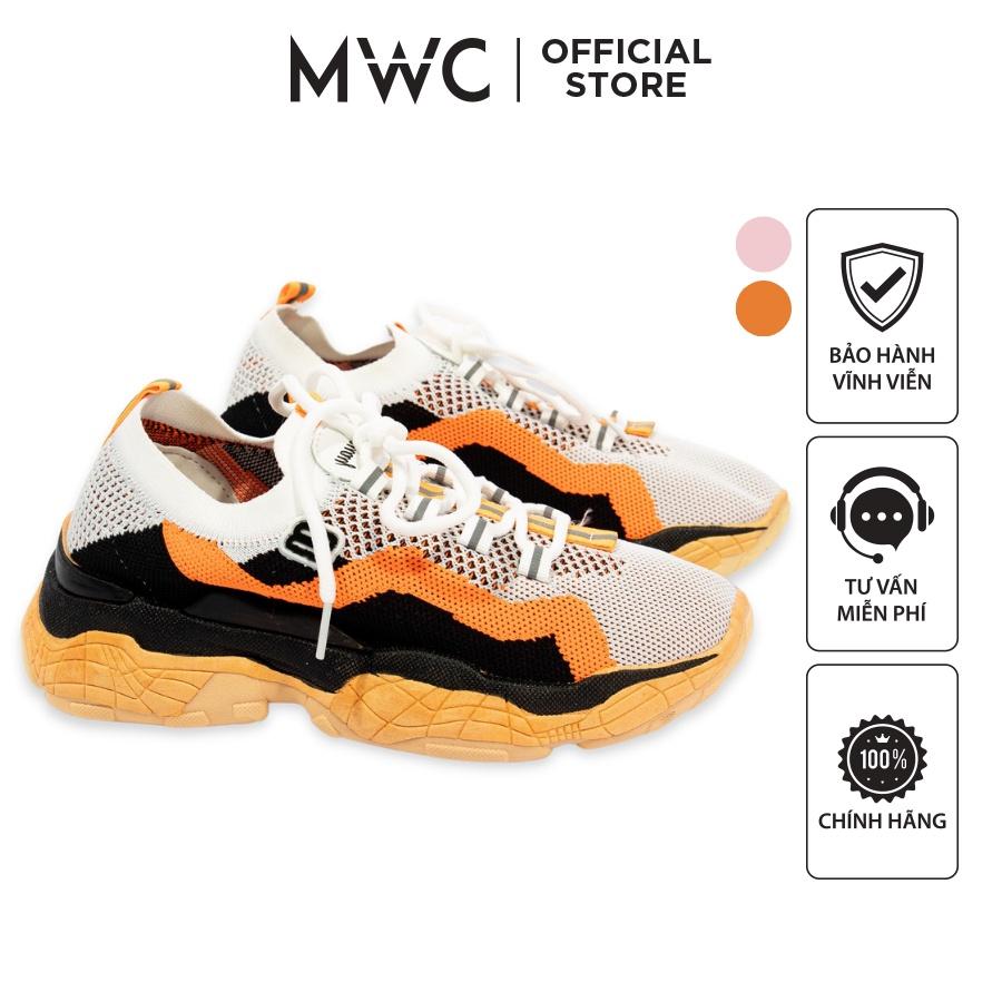 Giày MWC A021 - Giày Thể Thao Nữ, Sneaker Vải Đế Cao Phối Màu Hot Trend