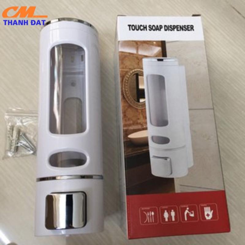 Bình đựng xà bông dung tích 400ml màu trắng, Bình đựng xà phòng rửa tay treo tường, Bình đựng dầu gội