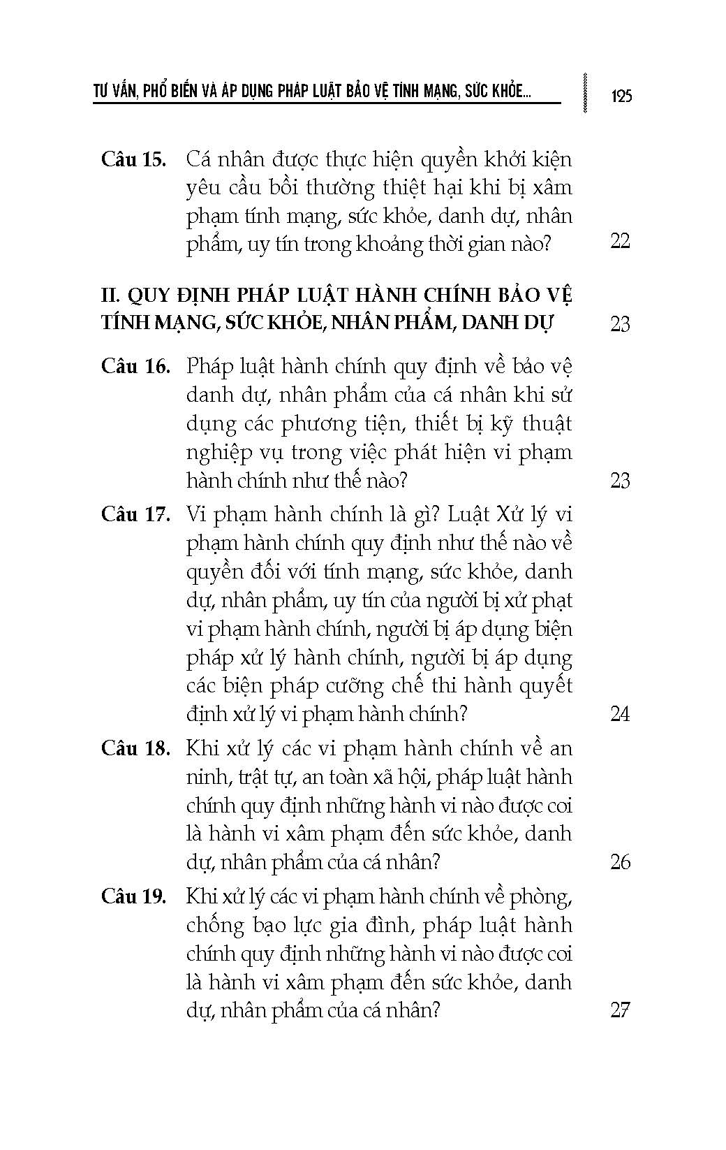 Tư Vấn, Phổ Biến Và Áp Dụng Pháp Luật Bảo Vệ Tính Mạng, Sức Khỏe, Nhân Phẩm, Danh Dự