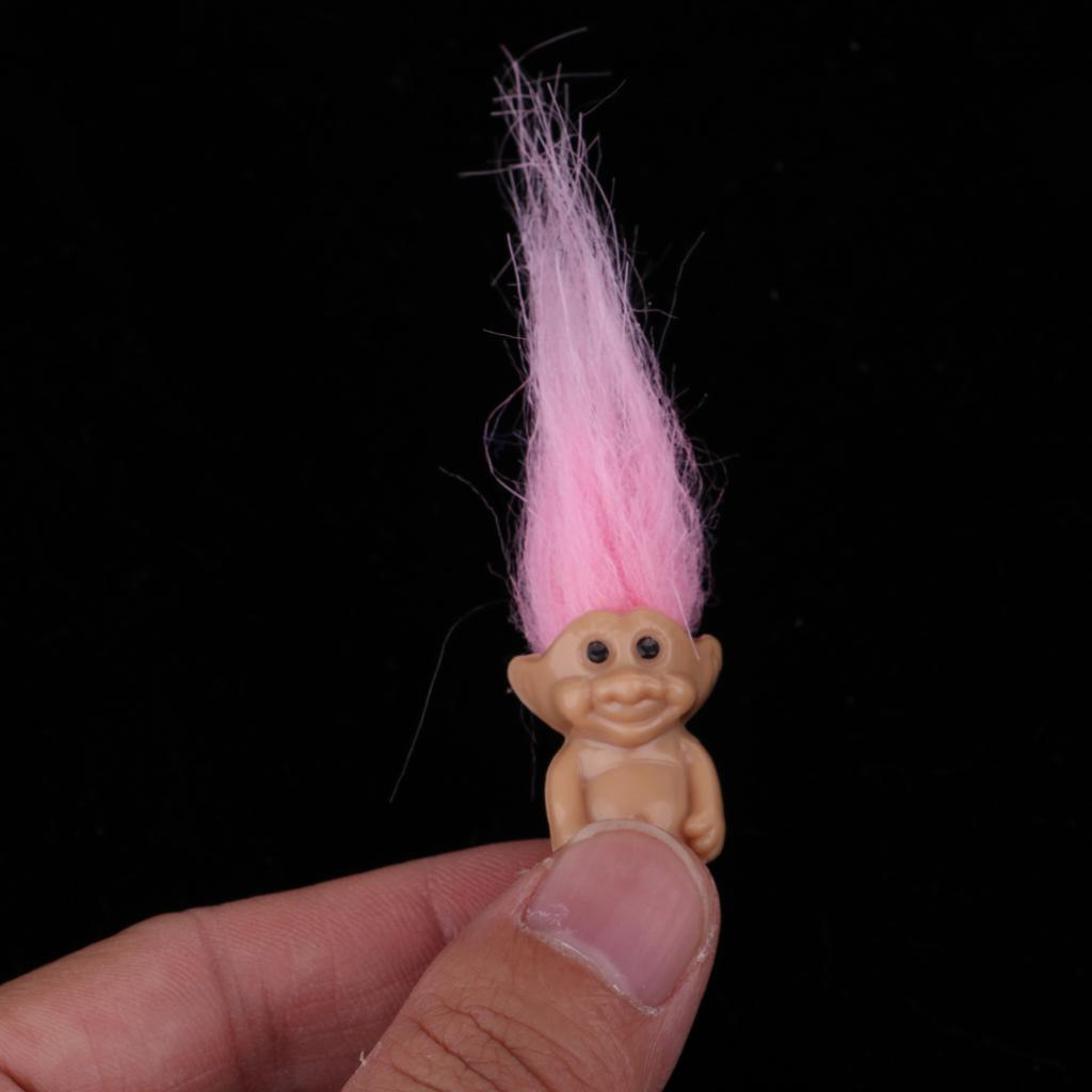 Ngẫu Nhiên 5 Miếng May Mắn Troll Búp Bê Mini Nhân Vật Hành Động Đồ Chơi Trang Trí Bánh