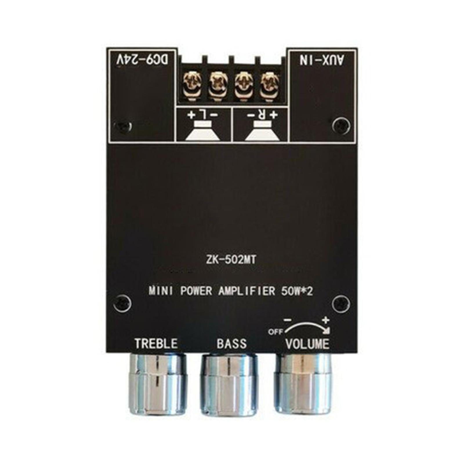 Subwoofer Amplifier Board Zk-502MT Bluetooth AUX Audio Stereo for Home Audio