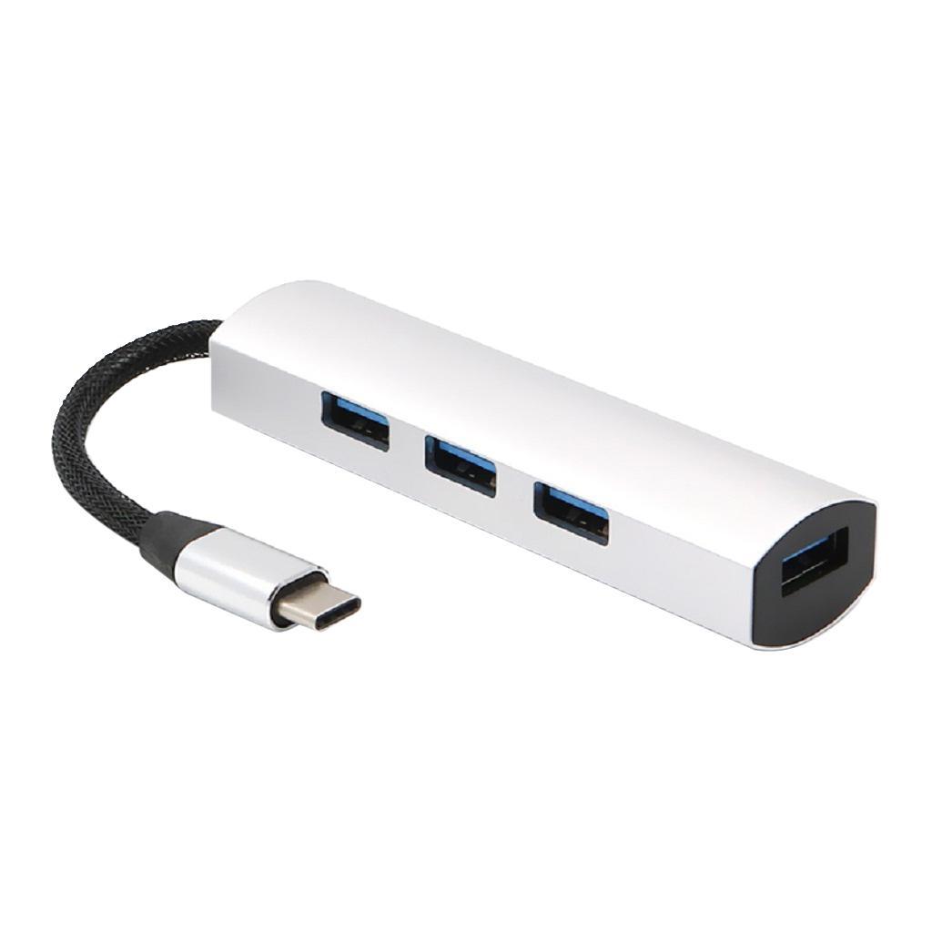 USB Type-C Male to 4 Port USB-A 3.0 Female Port Adapter Hub Converter