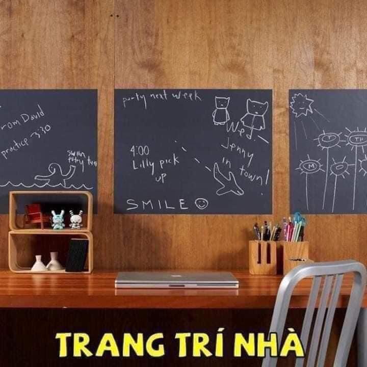 Bảng Decal Dán Tường Cho Bé, Bảng Viết Phấn 45x200cm - Tặng Kèm 5 Viên Phấn